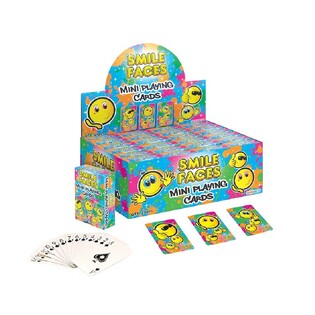 MINI CARTAS DE JOGAR &ndash; MODELO: SMILEY EM EXPOSITOR (24 un.)