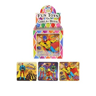 PUZZLE &ndash; SUPER-HER&Oacute;IS, 13 x 12 Cm. EM EXPOSITOR (108 un.)