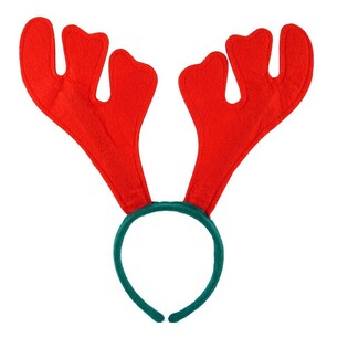DIADEMA DE RENA DE NATAL &ndash; Vermelho / Verde (12 un.)