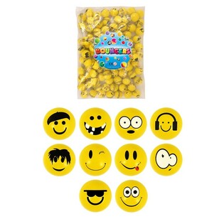 Bolas Saltitonas Smiley, 3,3 cm (100 un.)