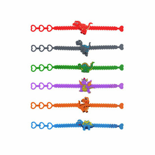 PULSEIRAS DE SILICONE DINOSSAUROS PARA CRIAN&Ccedil;AS (100 un.)