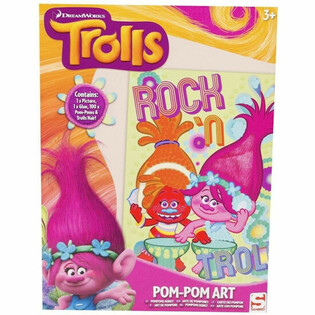 TROLLS CRIA A TUA PR&Oacute;PRIA OBRA DE ARTE COM POMPONS (48 unid.)