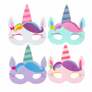 Máscaras de Espuma Unicórnio Mix (48 un.)