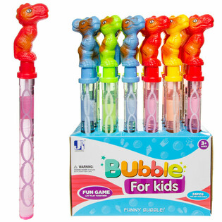 Tubo de Bolhas de Sab&atilde;o Dinossauro Grande 38 cm (Display 24 un.)
