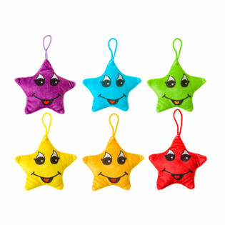 ESTRELAS DE PEL&Uacute;CIA ALEGRES - 12 cm (24 un.)