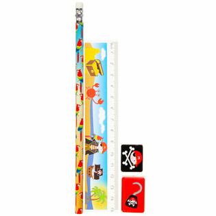 Conjunto de Desenho Pirata 4 Pe&ccedil;as (24 un.)