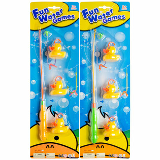 Jogo de Pesca de Patinhos com 3 Patos em Cart&atilde;o (12 unid.)