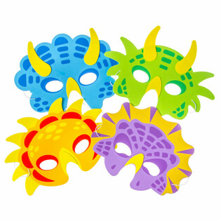 MIX DE MÁSCARAS DE ESPUMA DINOSSAUROS (60 unid.)