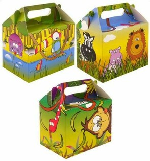 Caixa de Menu Infantil &ndash; Selva &ndash; 14 x 9,5 x 18 cm (12 un.)