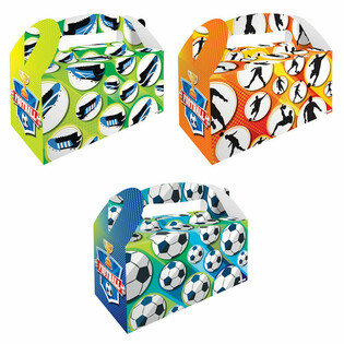 Caixa de Menu Infantil Futebol &ndash; 22,5 x 9,5 x 18 cm (12 un.)