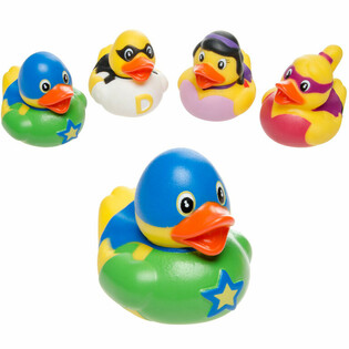 Mix Patos de Banho Super-her&oacute;is - 5x5 cm (4 un.)