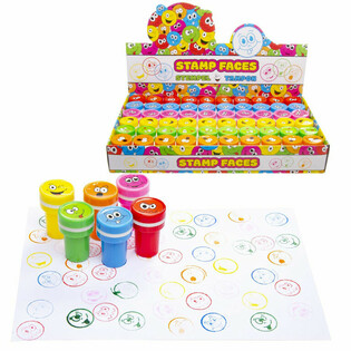 CARIMBOS SMILEYS / ROSTOS ALEGRES EM EXPOSITOR (60 un.)