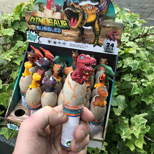 Varinhas de Bolhas de Sab&atilde;o Dinossauro 3D (Display de 24 unidades)