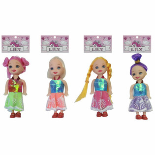 Mini Bonecas Lily para Brindes - 10 cm (48 un.)
