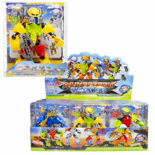 THUNDERBOLT ROBOT WARRIOR FIGURA DE AC&Ccedil;&Atilde;O EM DISPLAY (12 unidades)