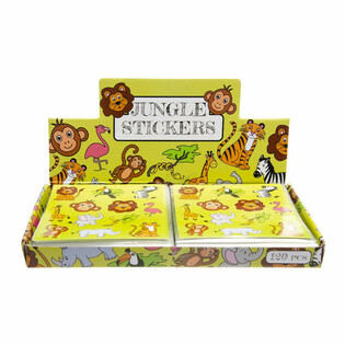 AUTOCOLANTES FUN &ndash; MODELO: ANIMAIS DA SELVA (120 un.)