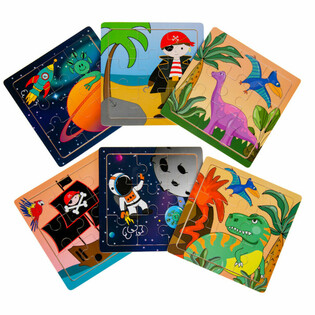 Mix de Puzzles de Madeira para Rapazes em Display (24 un.)