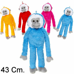 Macaco de Peluche Grande, 43 cm - Mix de Cores (12 un.)