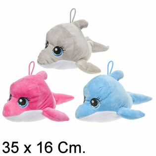 Golfinho de Peluche Grande, 35 cm - Cores Sortidas (6 un.)