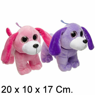 C&atilde;es de Peluche Ador&aacute;veis - 20 cm - Cores Sortidas (6 unidades)