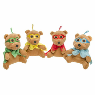 Urso de Peluche Super-her&oacute;i - 13 cm - Cores Sortidas (12 unid)