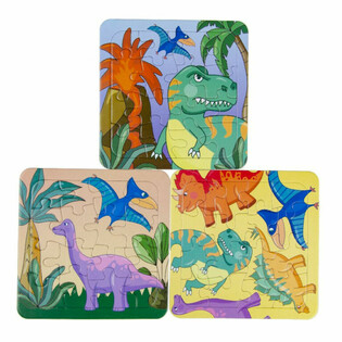 Mix de Puzzles de Dinossauros - 14x14 cm (50 un.)