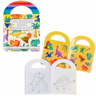 Livros de Colorir Dinossauros com Autocolantes (48 unidades)