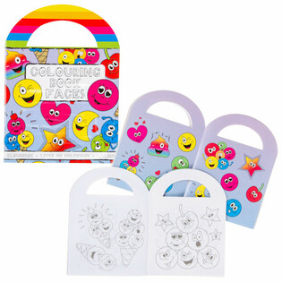 Livros de colorir pequenos Smiley com autocolantes (48 unid.)
