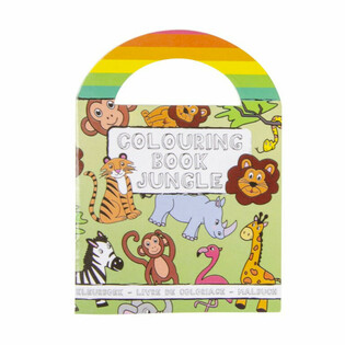 Livros de Colorir Pequenos Animais da Selva com Autocolantes (48 unidades)