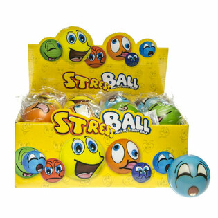BOLAS ANTIESTRESSE SMILEY EM EXPOSITOR (24 un.)