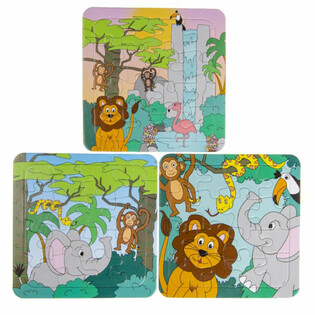 Mix Puzzles da Selva (14x14cm) - Pack Econ&oacute;mico 50 unidades