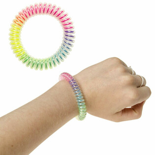 Pulseiras El&aacute;sticas Arco-&iacute;ris para Crian&ccedil;as (48 Unidades)