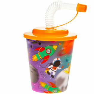 COPO COM PALHINHA SPACE - COPO DE SUMO/GELADO (12 unid.)