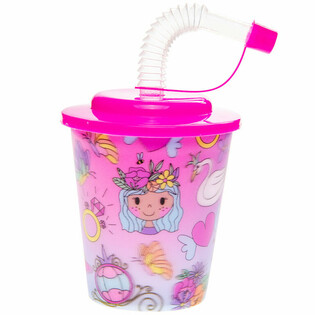 Copo de Princesa para Bebidas e Gelados com Palhinha (12 unidades)