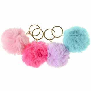 PORTA-CHAVES DE PELUCHE REDONDOS (12 un.)
