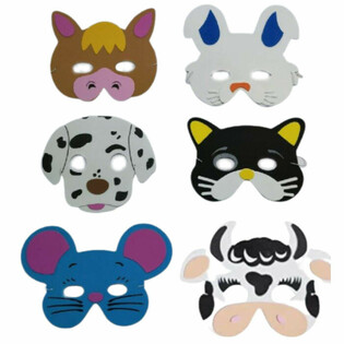 Máscaras de Espuma Animais da Quinta (24 Unidades)