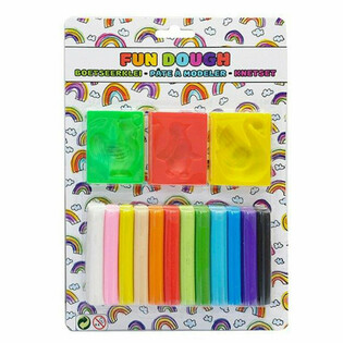 Cart&atilde;o Grande: Plastilina e Moldes (12 Rolos)