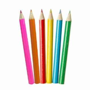 Conjunto de 6 L&aacute;pis de Cor 'Meninas'