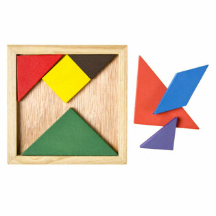 Conjunto de Puzzles Tangram de Madeira (12 unidades)