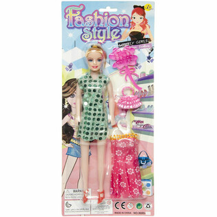 Boneca Fashion com Vestido em Cart&atilde;o (12 un.)