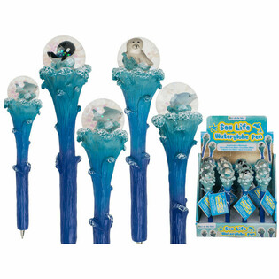 Canetas de Esferogr&aacute;fica Sea Life com Glitter (Display de 12)