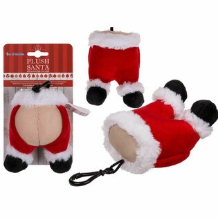 Porta-Chaves de Pel&uacute;cia Pai Natal com Som de Pum (24 un.) - MEGA BARATO