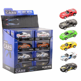 CARROS SUPER DESPORTIVOS DIE CAST, ESCALA 1:43 EM EXPOSITOR (24 un.)