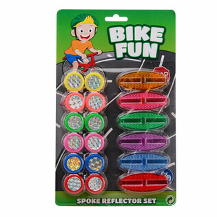 BIKE FUN - Conjunto de 18 Refletores de Raios para Bicicleta em Cart&atilde;o (1 un.)