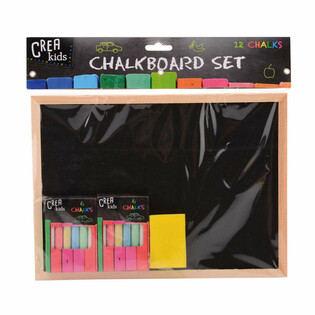 Conjunto de Quadro Negro CREA KIDS 29x21CM com Gizes e Esponja (12 unid.)
