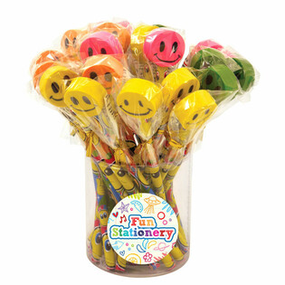 L&aacute;pis Smiley Alegres com Borracha (24 unidades)