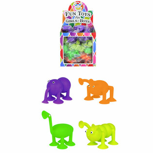 ANIMAIS DIVERTIDOS COM VENTOSA NOS P&Eacute;S EM DISPLAY (40 un.)