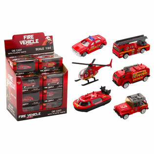DIE CAST - MIX VE&Iacute;CULOS DE BOMBEIROS - ESCALA: 1:64 - EM DISPLAY (24 ud.)