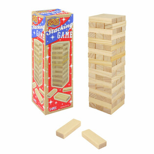 RETRO TOYS - TORRE DE EMPILHAR EM MADEIRA - JOGO DA TORRE 54 PEÇAS (1 un.)