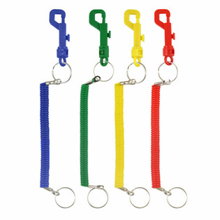 Porta-chaves com Cord&atilde;o em Espiral (12 Unidades)